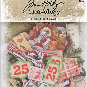 Advantus Idea-Ology Ephemera Pack 81/Pkg - Snippets Tiny Die-Cuts/Christmas