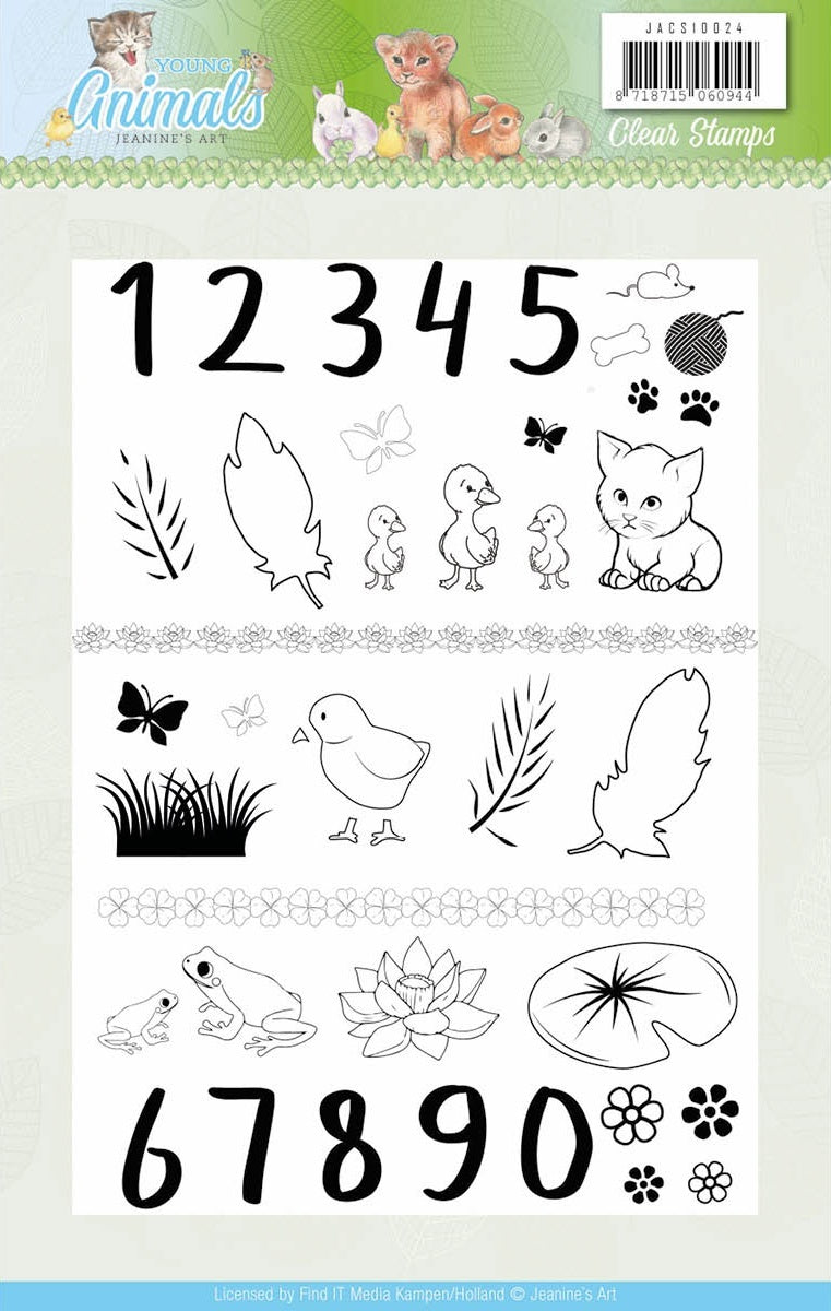 Find It Trading Jeanine's Art Clear Stamps - Young Animals