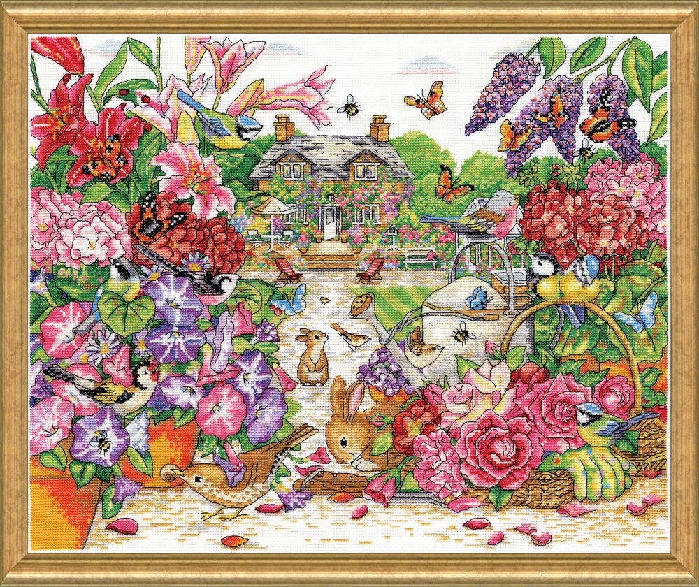 Design Works Full Bloom Garden Counted Cross Stitch Kit - 46 x 35cm