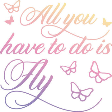 Artdeco Creations Couture Creations Butterfly Garden Mini Stamp - All You Have To Do 1.8"X1.8"