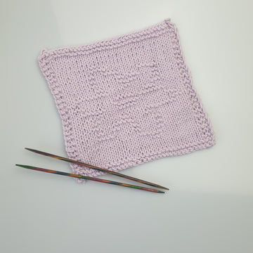 Flower knitted Square