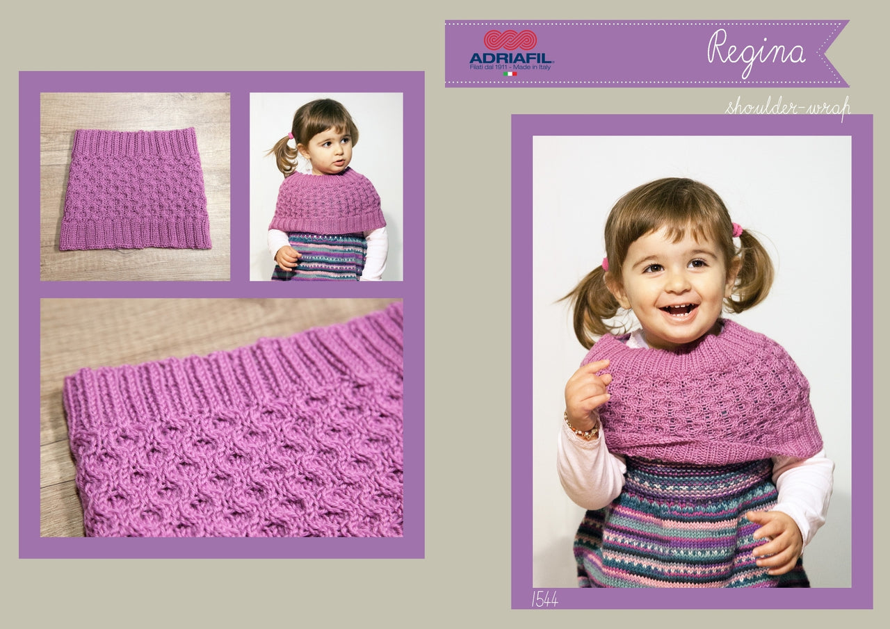 Baby Shoulder Warmer in Adriafil Regina - 1544 - Downloadable PDF