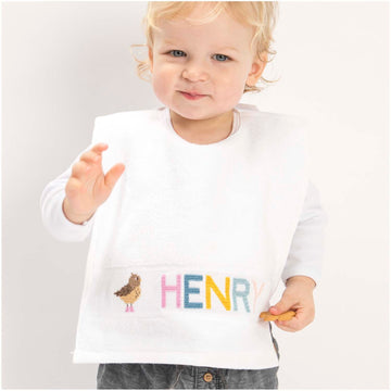 Rico Cross-Stitch Kit - Animal Alphabet Bib - 23cm x 28cm