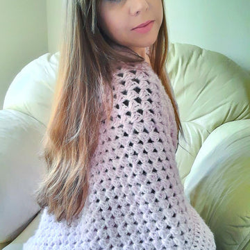 Crochet Rose Cocoon Cardigan Pattern