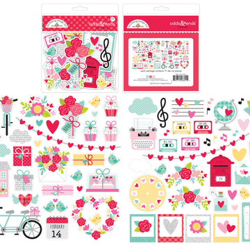 Doodlebug Odds & Ends Die-Cuts - Love Notes, 77/Pkg