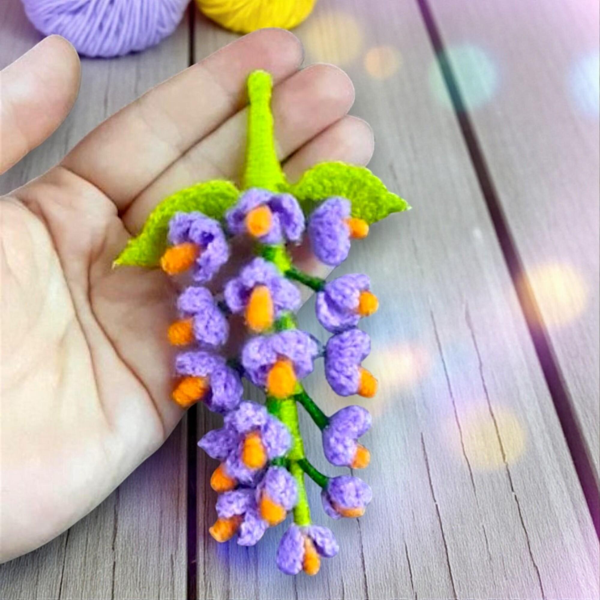 Lilac Flower Bouquet Brooch Pattern