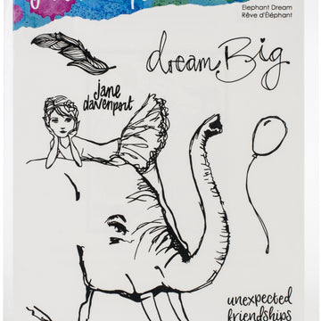 Spellbinders Jane Davenport Whimsical & Wild Collection Clear Stamps Set - Elephant Dream