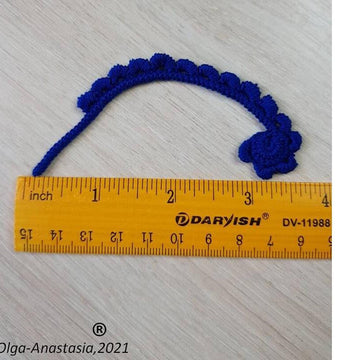Curl crochet vintage blue