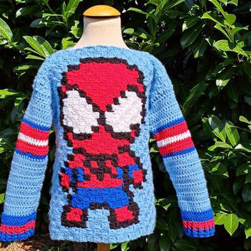 SWEATER SPiDERMAN * C2C hero sweater