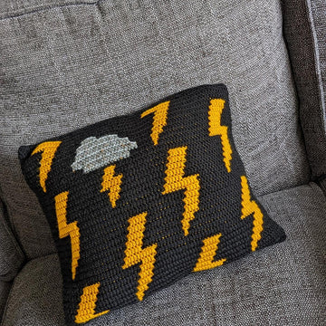 Lightning Strikes Twice Cushion