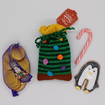 Christmas Chocolate Coin Bags Knitting Pattern Decoration