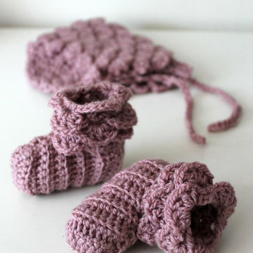 Rose Petal Baby Booties