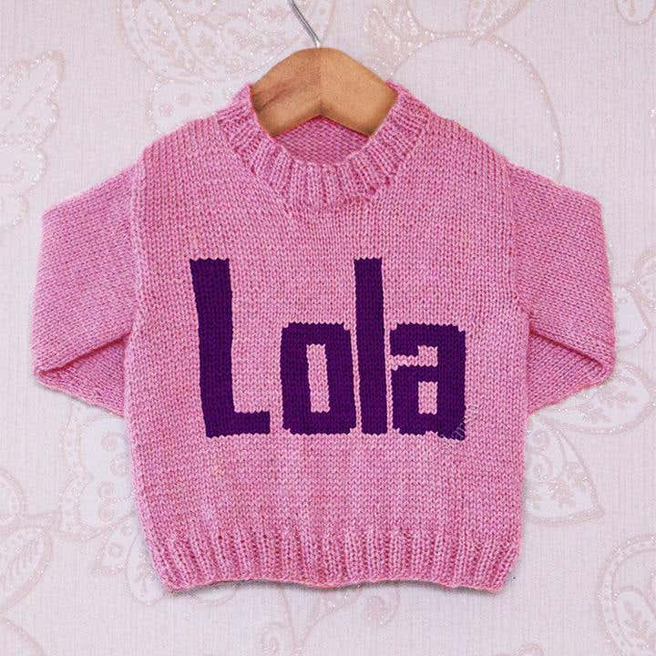 Intarsia - Lola Moniker Chart - Childrens Sweater