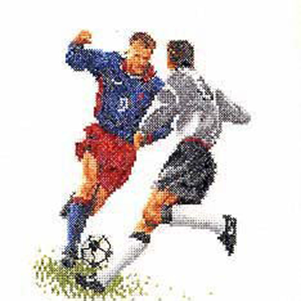 Thea Gouverneur Bv Footballer Cross Stitch Kit - 16cm x 17cm