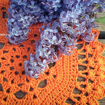Tangerine Brilliance Doily Written Pattern