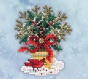 Mill Hill Evergreen Topiary Cross Stitch Kit - 2.5in x 3in