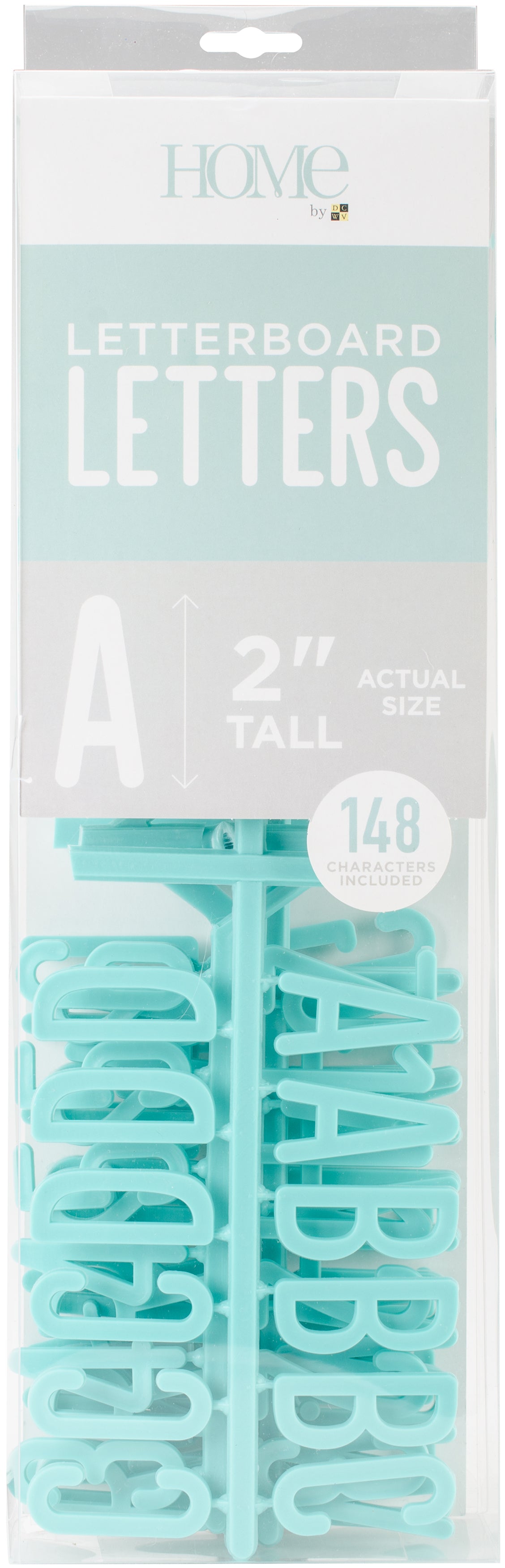 American Crafts DCWV Letterboard Letters & Characters 2" 148/Pkg - Teal