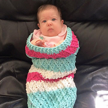 Mini Harlequin Baby Cocoon or Swaddle Sack