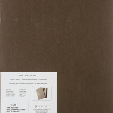 Sizzix Textured Cardstock Sheets A4 60/Pkg - Assorted Colors-Neutrals