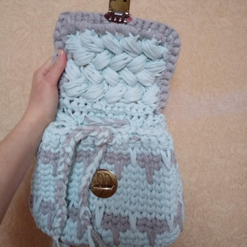 T-shirt yarn Backpack for girl or woman