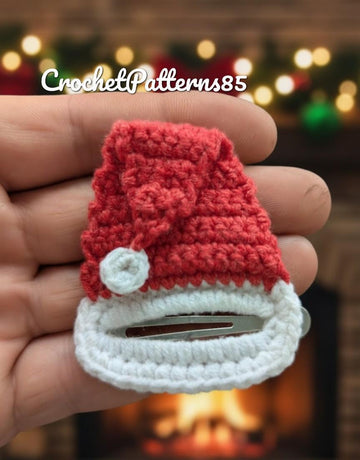 Santa Hat Christmas Hair Clip 1 English-US
