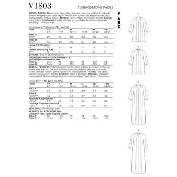 Vogue Misses' Dresses V1803 - Sewing Pattern