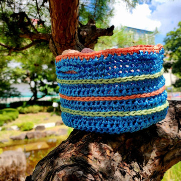Raffia Basket with Handles