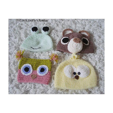 Crochet pattern Baby Animal Hats UK & USA Terms #171