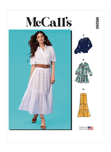 McCall's Misses' Top and Dresses M8285 - Sewing Pattern