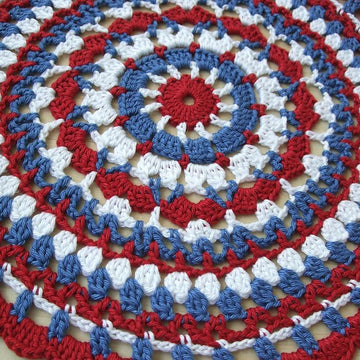 Doily Red White Blue