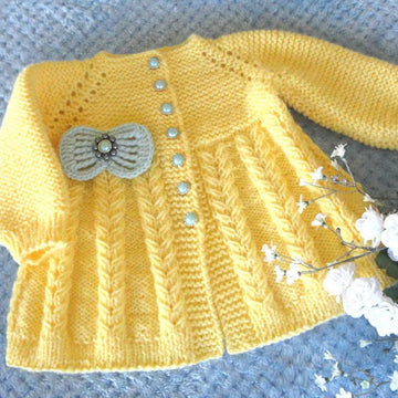 Knitting PATTERN Baby Girl Outfit Baby Sweater and Hat