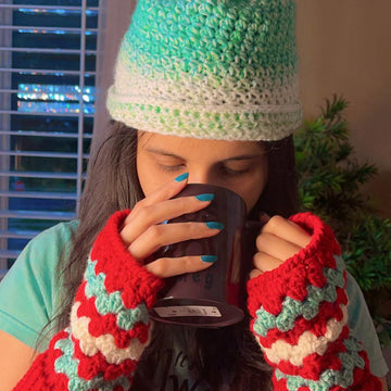 Jolly Holly Fingerless Warmers