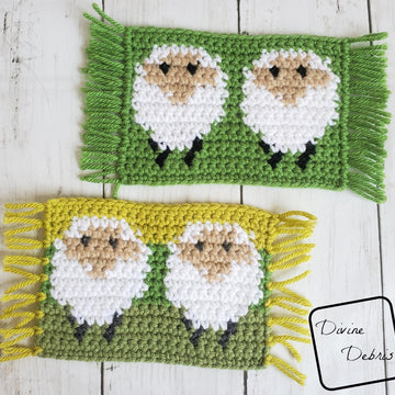 Dancing Sheep Mug Rug