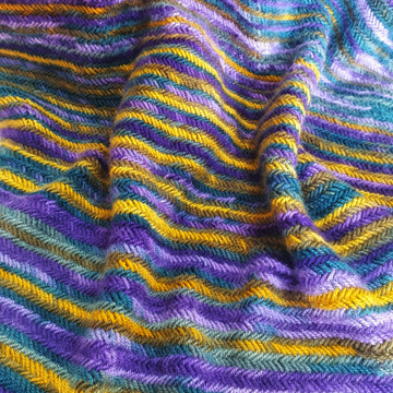 Corner to Corner Herringbone Knit Blanket