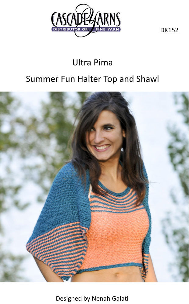Summer Fun Halter Top and Shawl in Cascade Ultra Pima - DK152