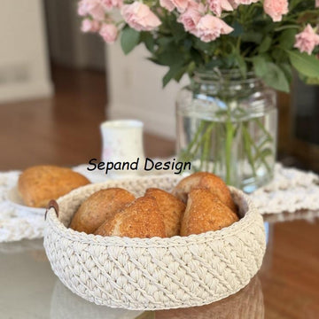 Recycled (t-shirt) yarn basket- 119