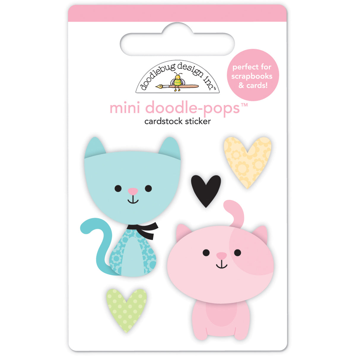 Doodlebug Doodle-Pops 3D Stickers - Bitty Kitties