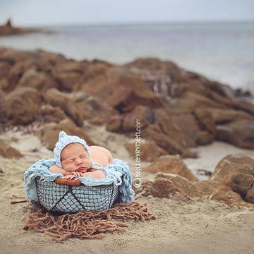 #56 Newborn cable pixie hat