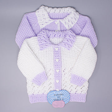 Matilda baby knitting pattern 20" & 22" chest size