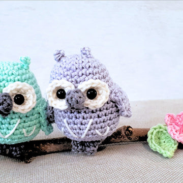 Owls couple on a branch