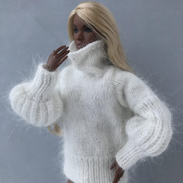 Puff Sleeve Sweater and had knitted flat