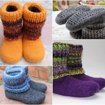 Felt Boots / Slippers with Turtleneck