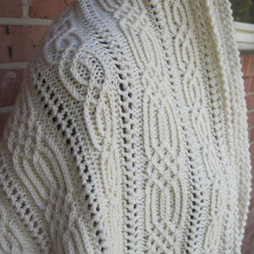 Annecy Alpine CableLace Shawl