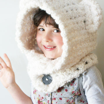 Chunky Crochet Polar Bear Hood