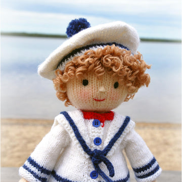 Sailor boy knitted doll