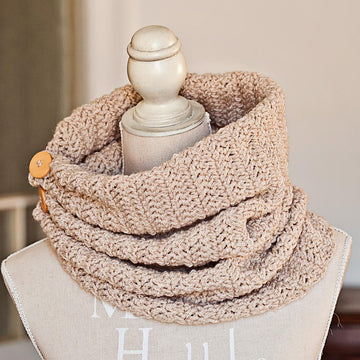 Herringbone Gathered Cowl w...