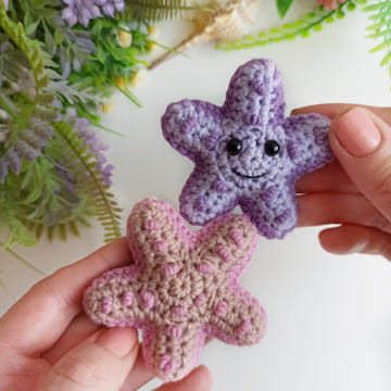 Starfish crochet pattern, amigurumi sea star