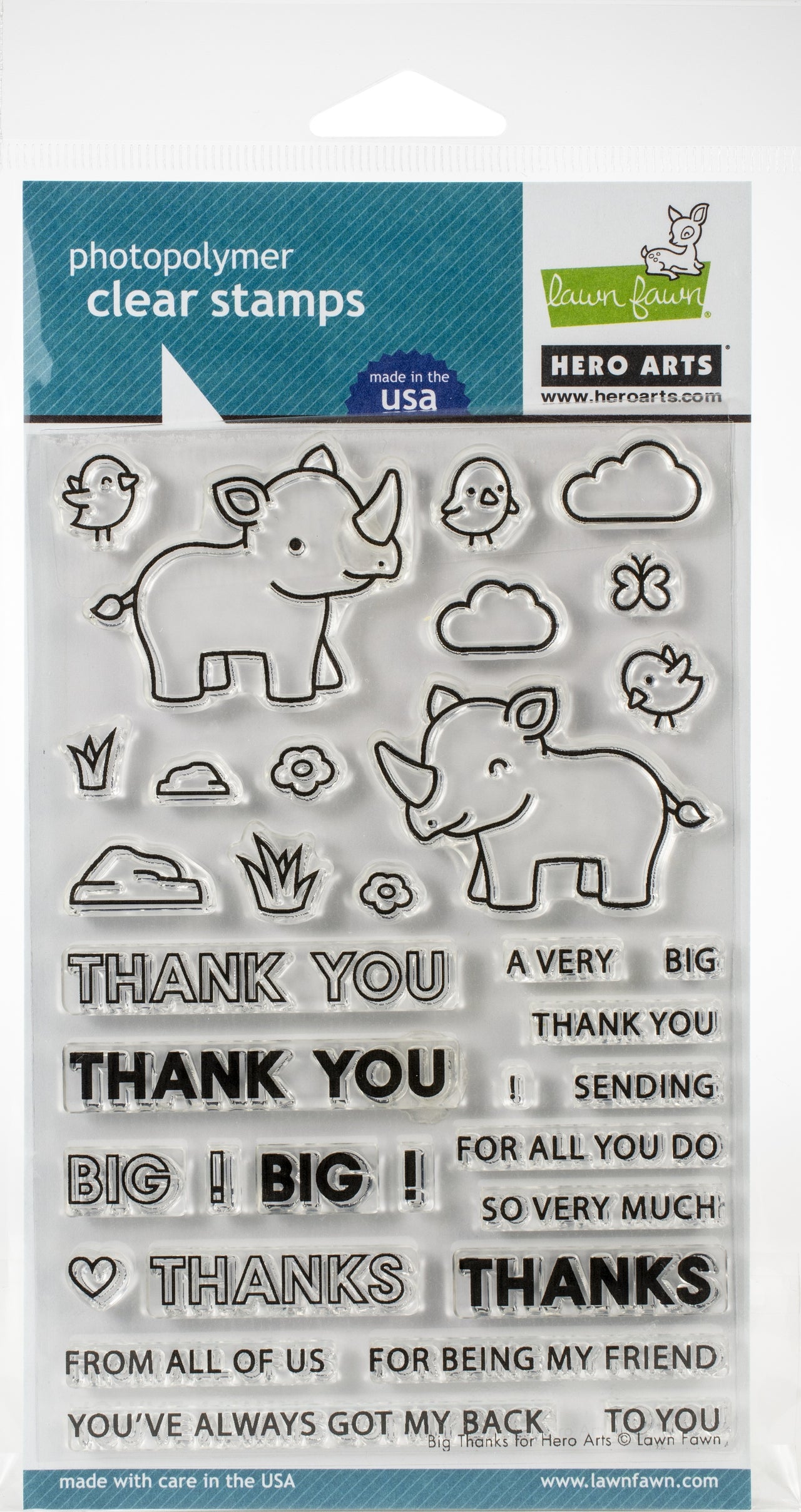 Hero Arts + Lawn Fawn Stamp Set - Big Thanks