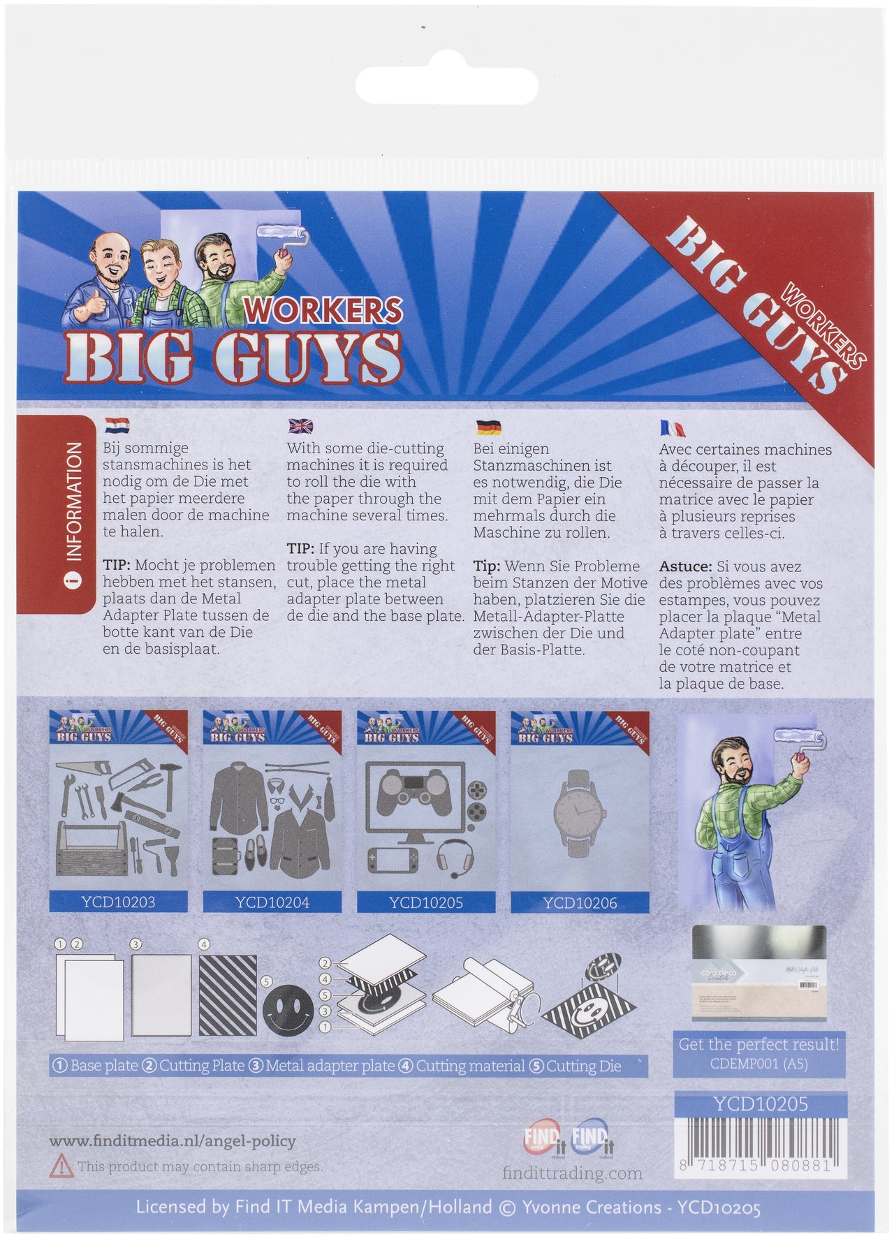 Find It Trading Yvonne Creations Die - It's Game Time, Big Guys Workers