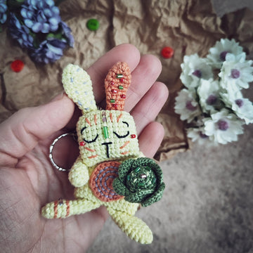 Miniature Bunny with Cabbage